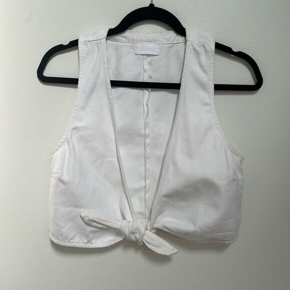 Boyish Jeans white Tie Top - Picture 1 of 4